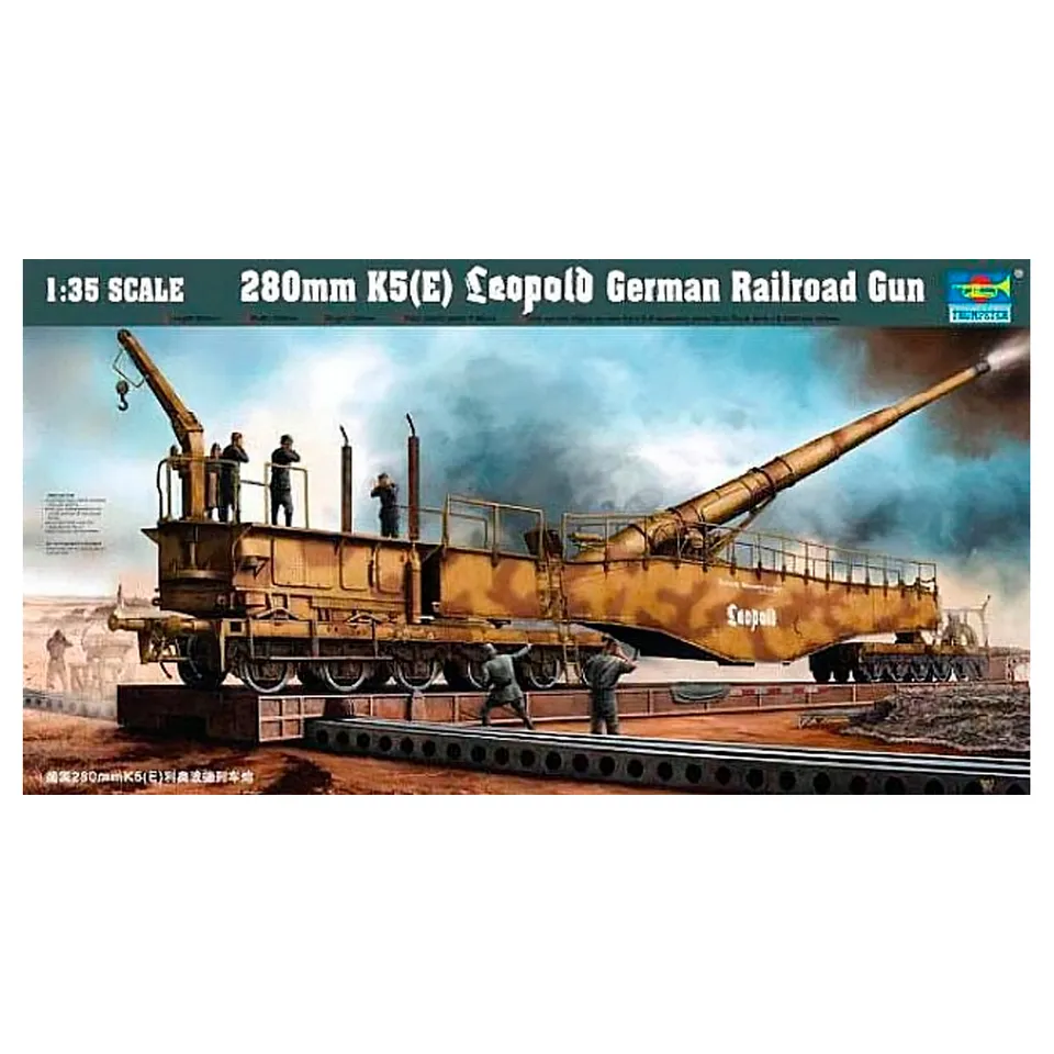 ak-interactive-280mm-k5-e-leopold-german-railroad-gun-1-35-cannone-ferroviario-t image 1