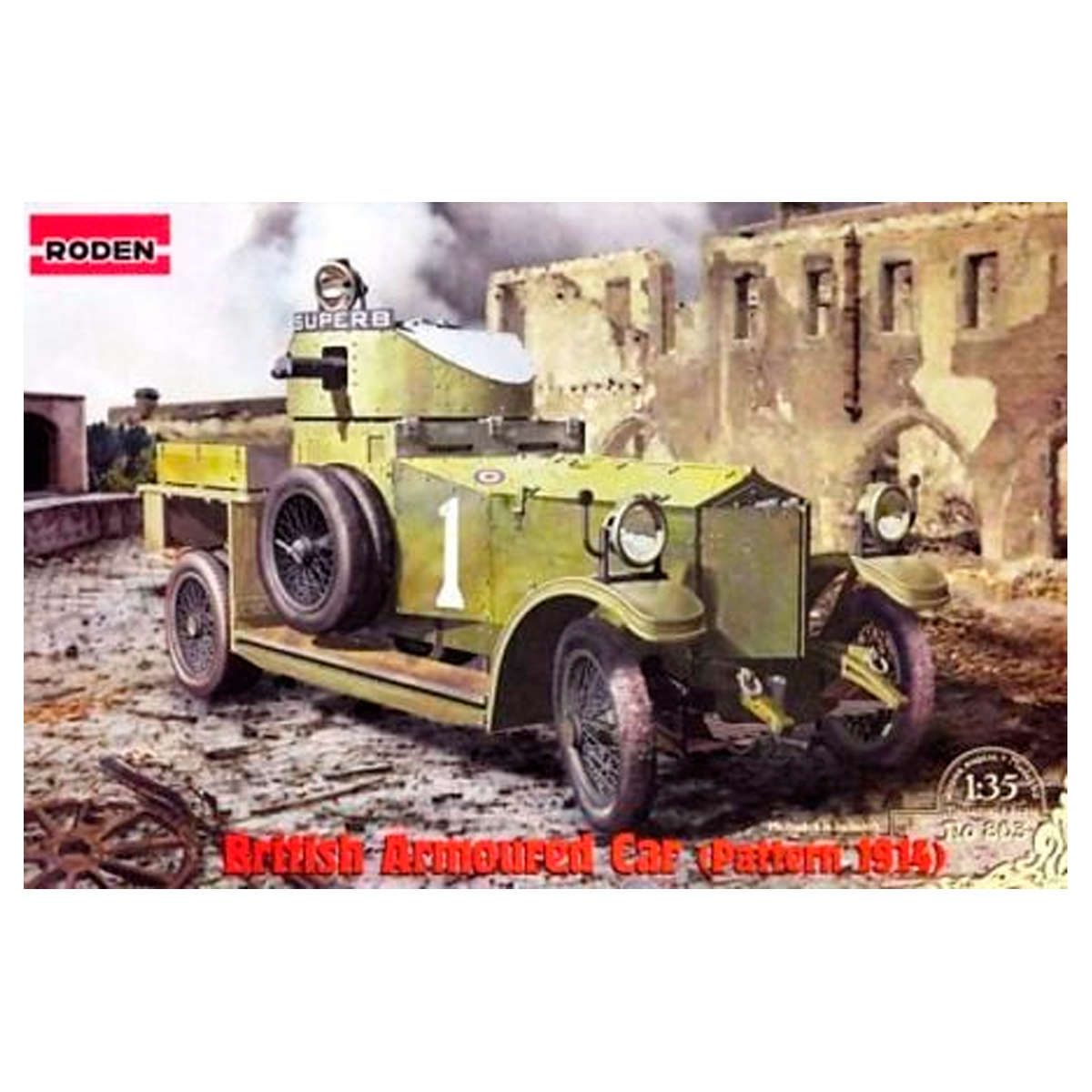ak-interactive-1-35-british-armoured-car-pattern-1914-kit-auto-blindata-wwi image 1