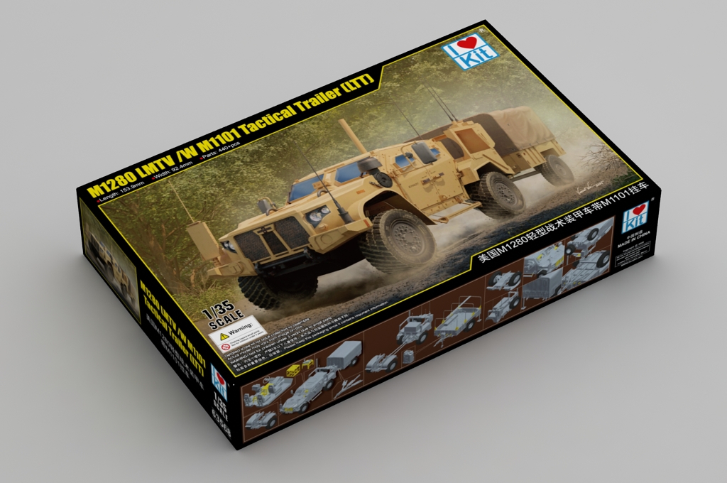 ak-interactive-m1280-lmtv-w-m1101-tactical-trailer-ltt-1-35-kit-di-modellismo image 2