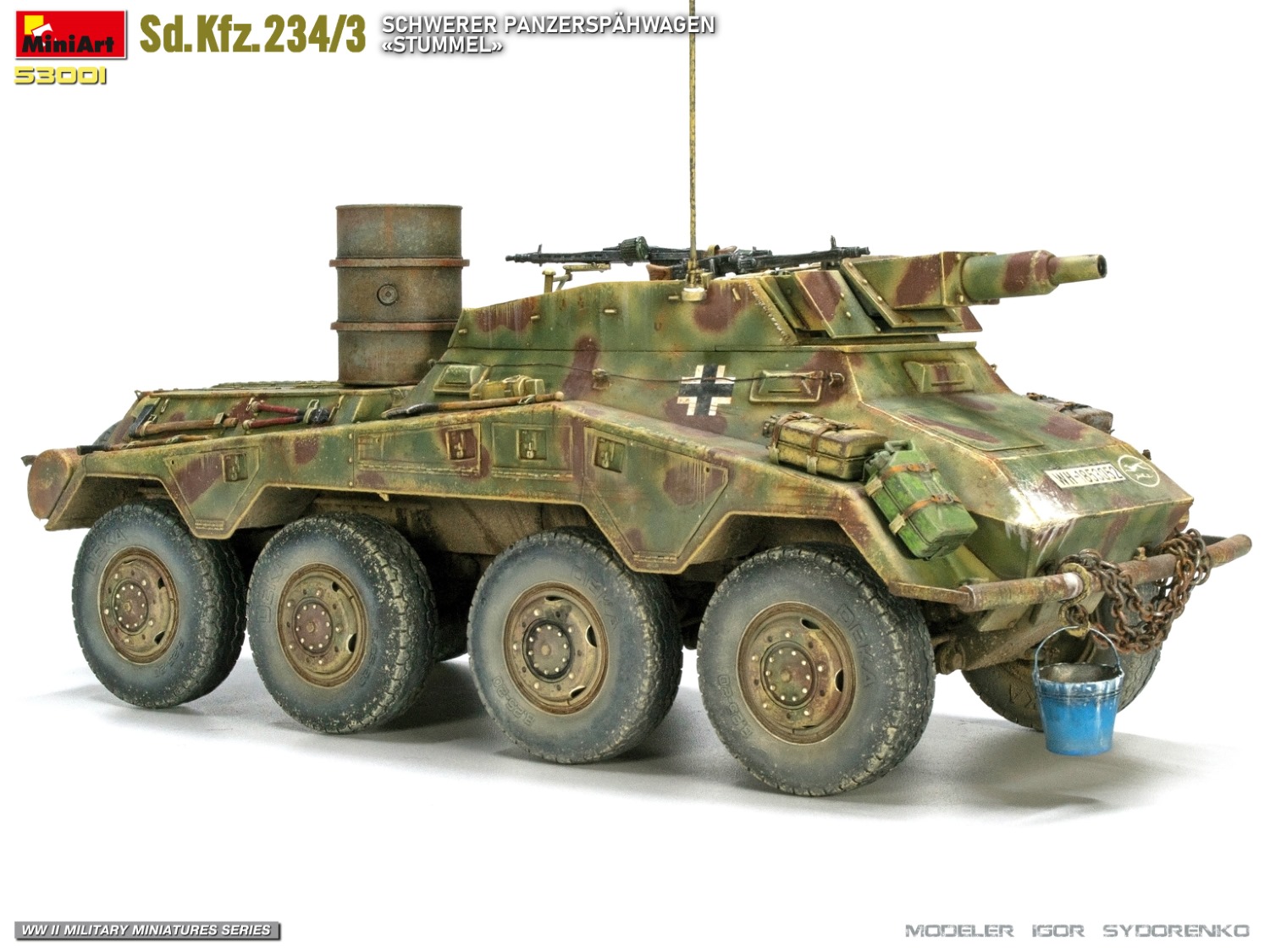 ak-interactive-1-35-sd-kfz-234-3-schwerer-panzersp-hwagen-stummel-kit-di-modelli image 4