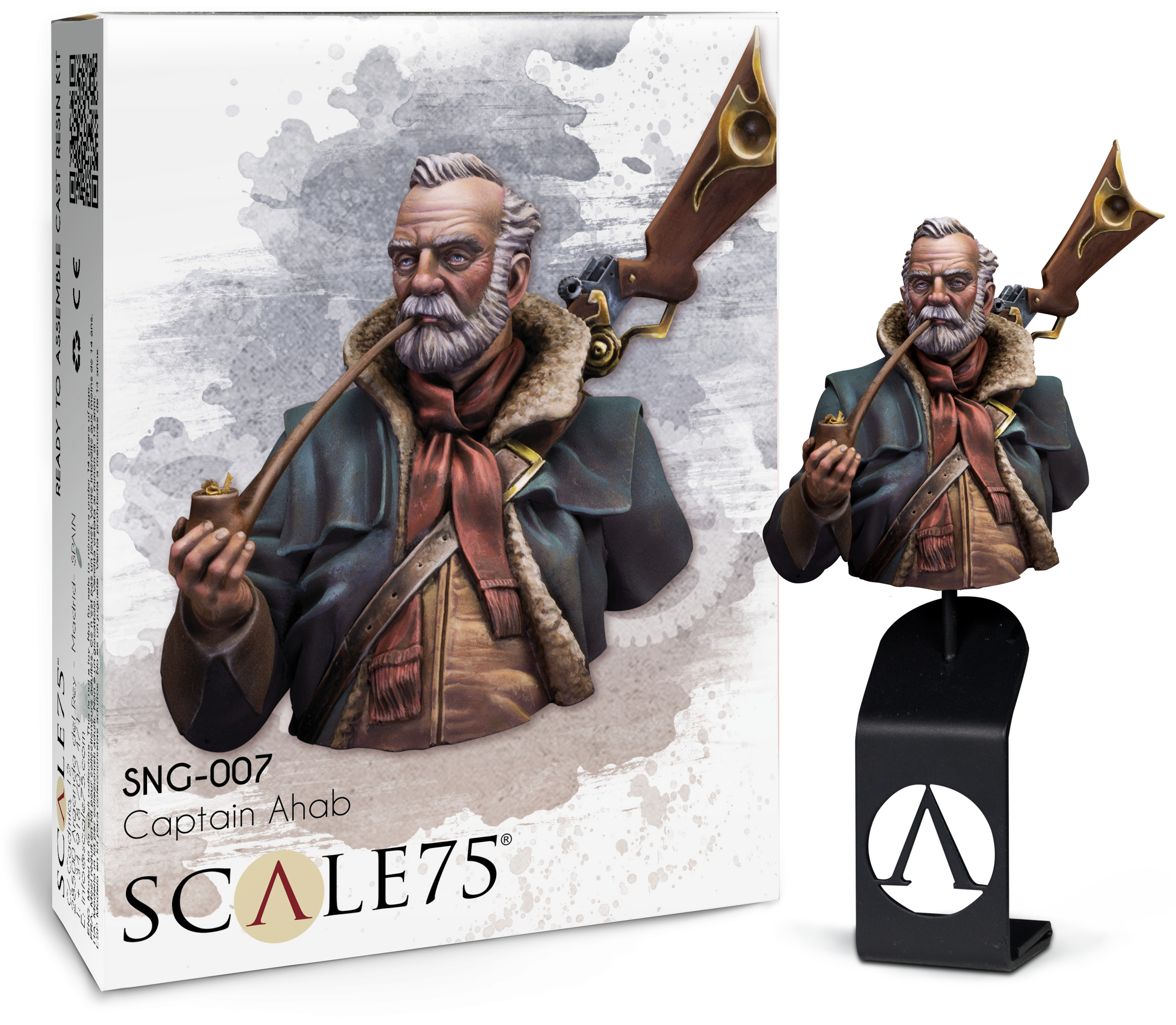 scale75-captain-ahab-figura-in-resina-scala-1-10 image 1