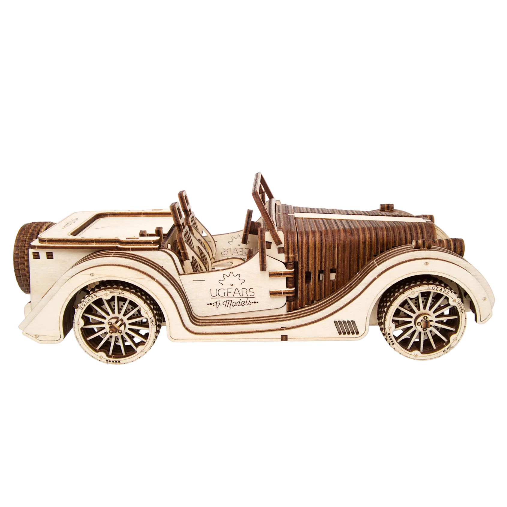 ugears-roadster-vm-01-modello-meccanico-in-legno-auto-sportiva-v8 image 3
