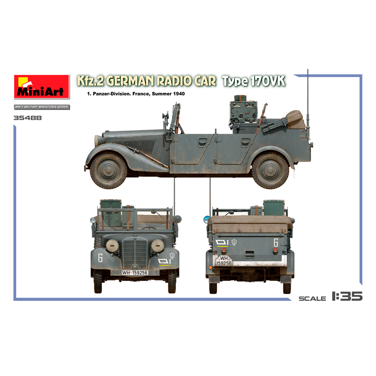 ak-interactive-1-35-kfz-2-german-radio-car-type-170vk-kit-modello-militare-scala image 8