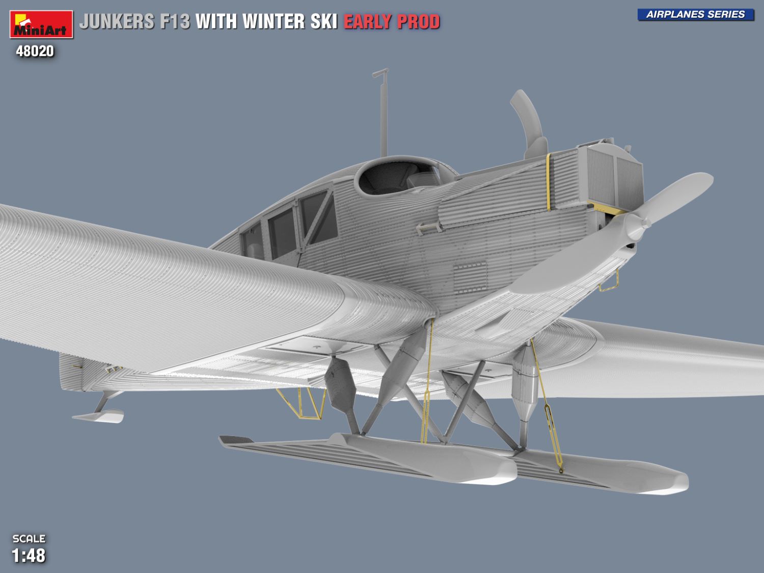 ak-interactive-1-48-junkers-f13-with-winter-ski-early-prod-kit-di-modellismo image 3