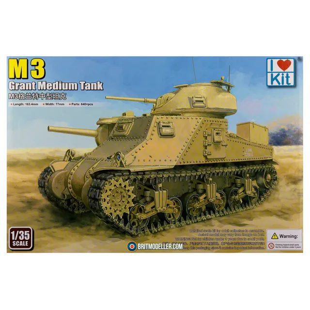 ak-interactive-m3-grant-medium-tank-1-35-kit-modellismo-carro-armato image 1