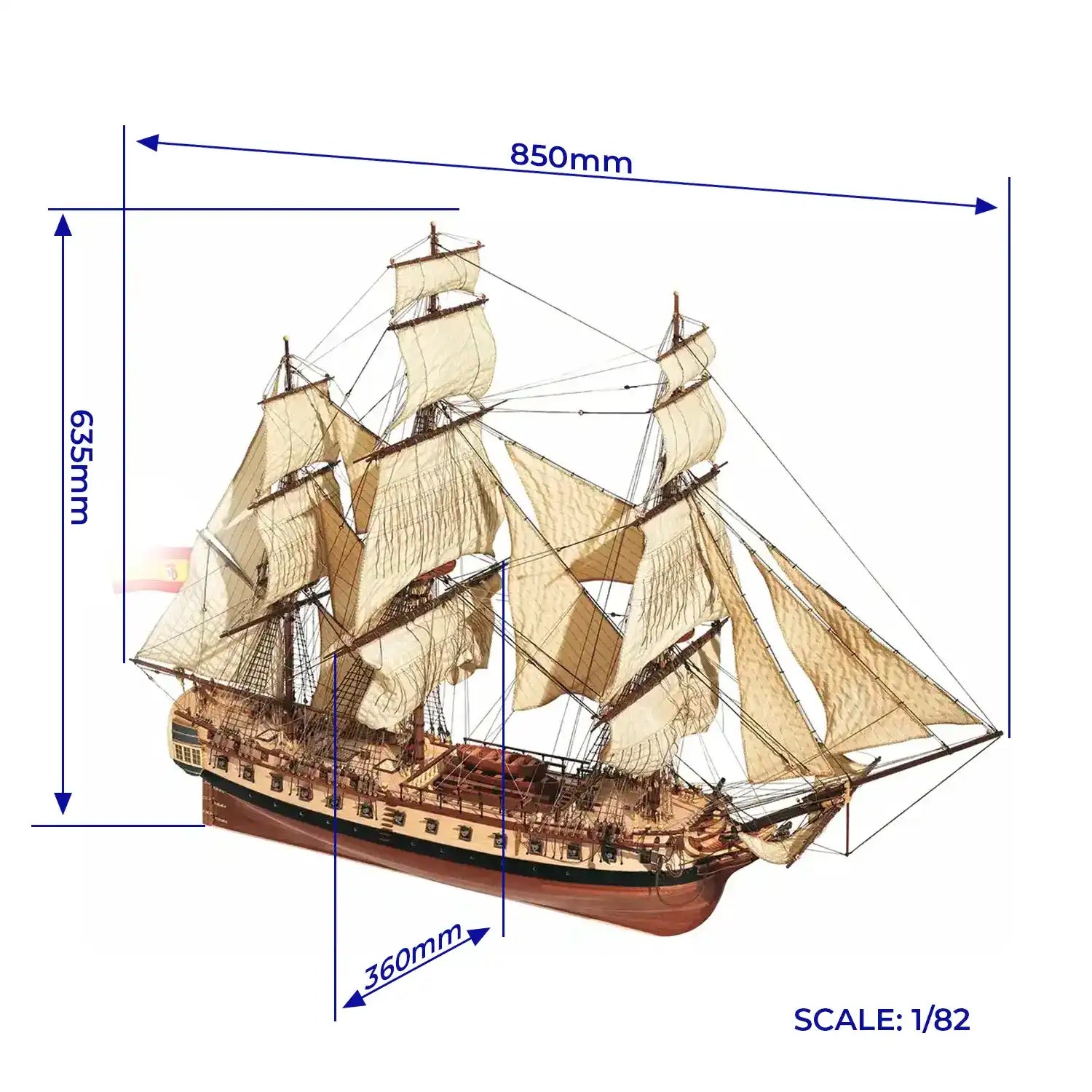 occre-diana-fregata-1792-mahonesa-kit-modellismo-navale-in-legno image 3