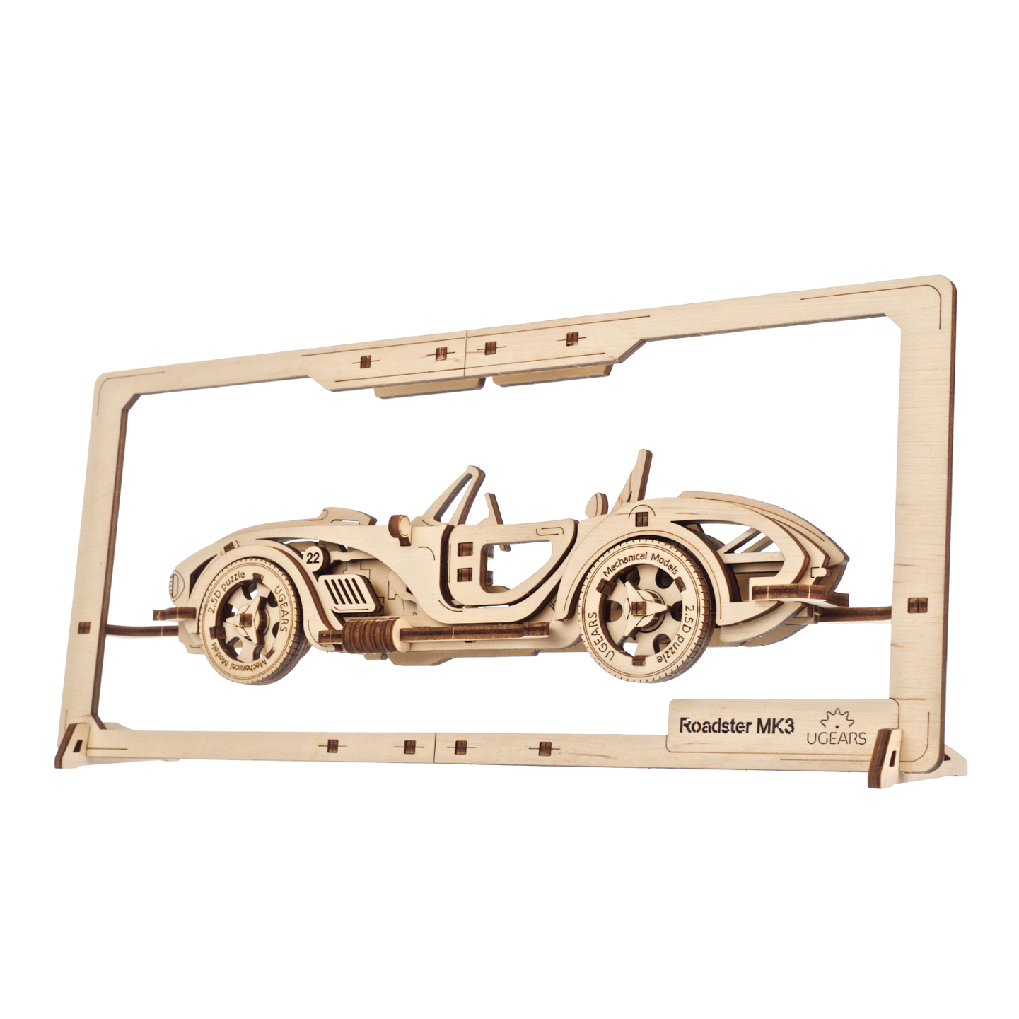 ugears-roadster-mk3-2-5d-puzzle-quadro-auto-muscle-in-legno image 2
