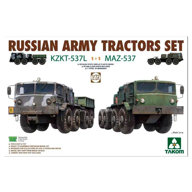 ak-interactive-set-trattori-esercito-russo-kzkt-537l-e-maz-537-scala-1-72-2-kit- image 1