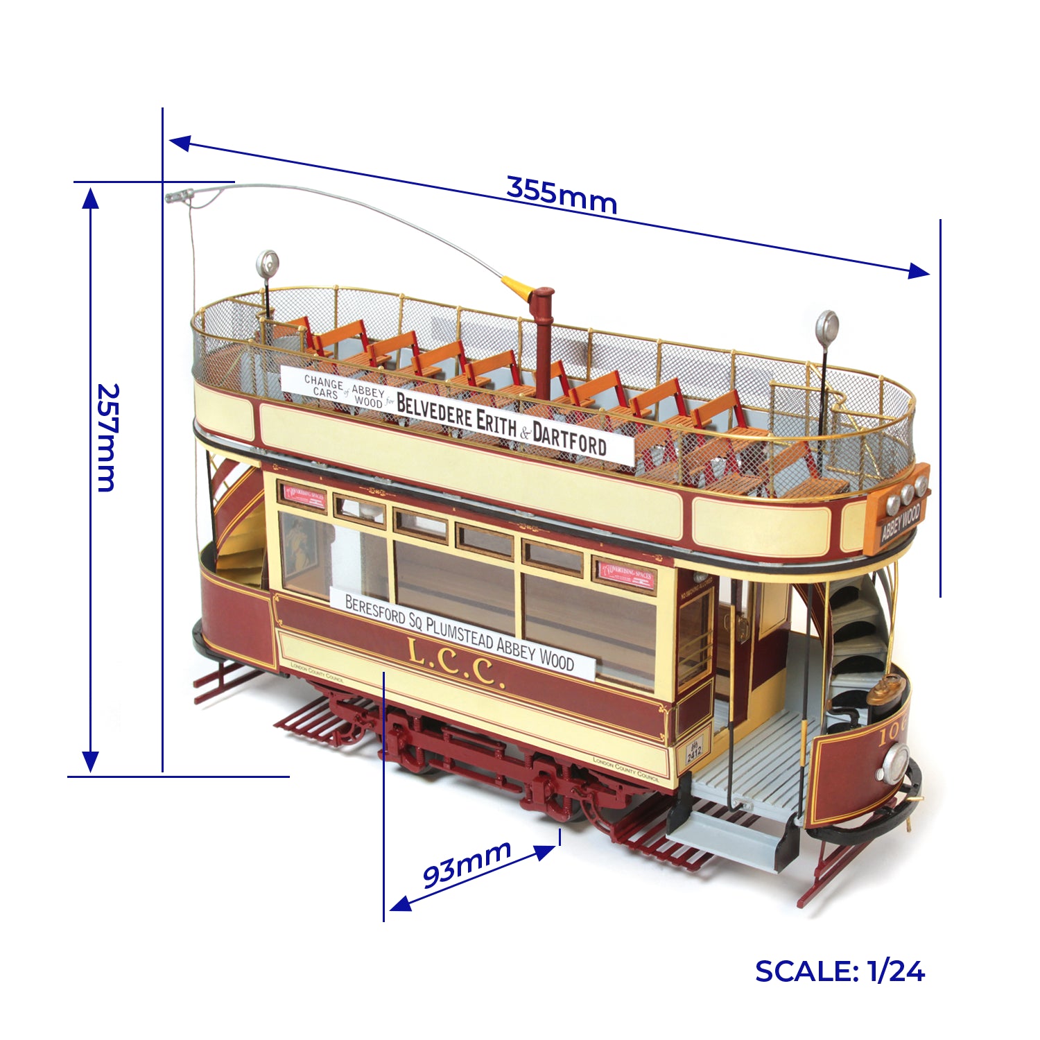 occre-london-kit-di-modellismo-tram-classe-b-n-106-del-1903 image 4