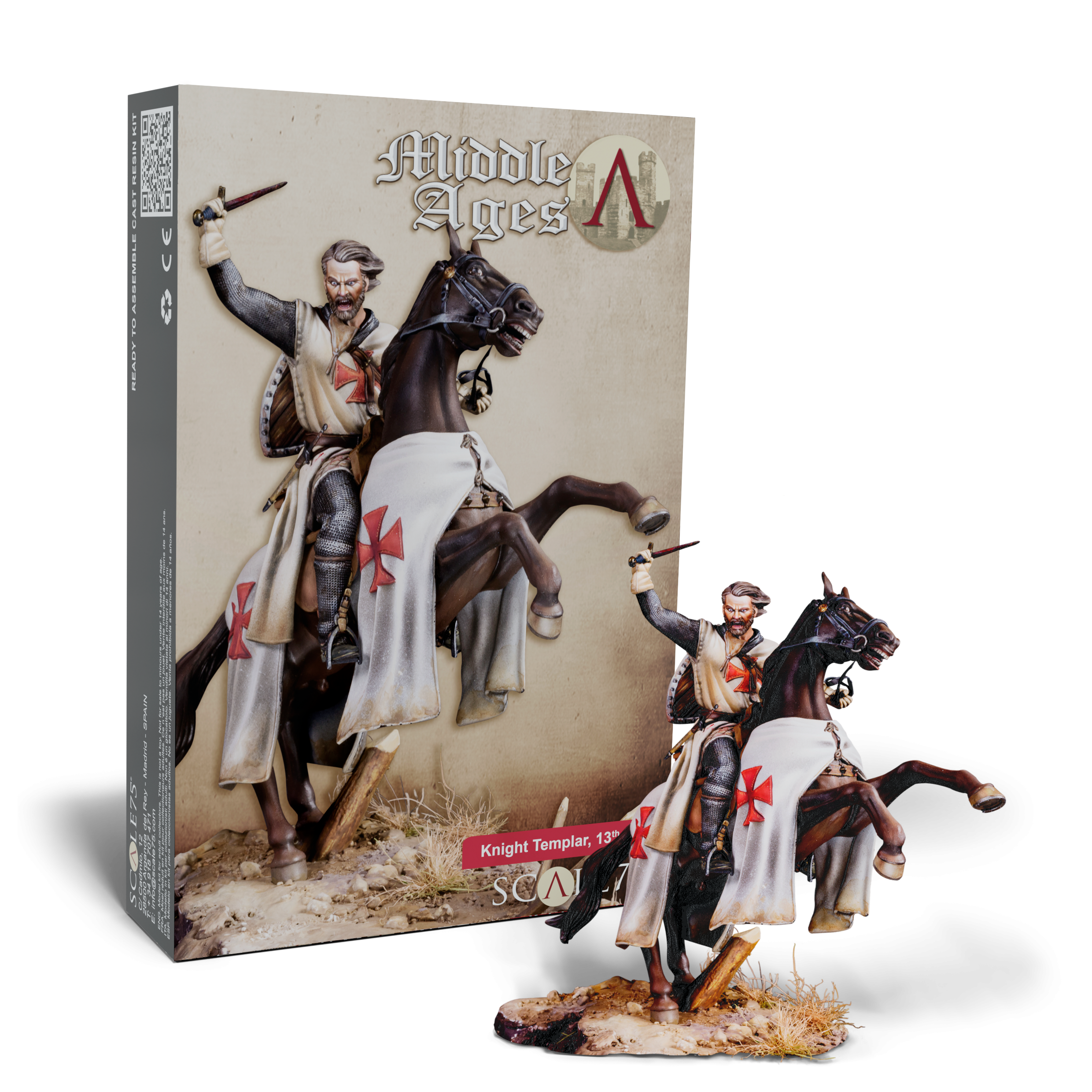 scale75-warfront-knight-templar-xiii-secolo-miniatura-medievale-in-resina image 1