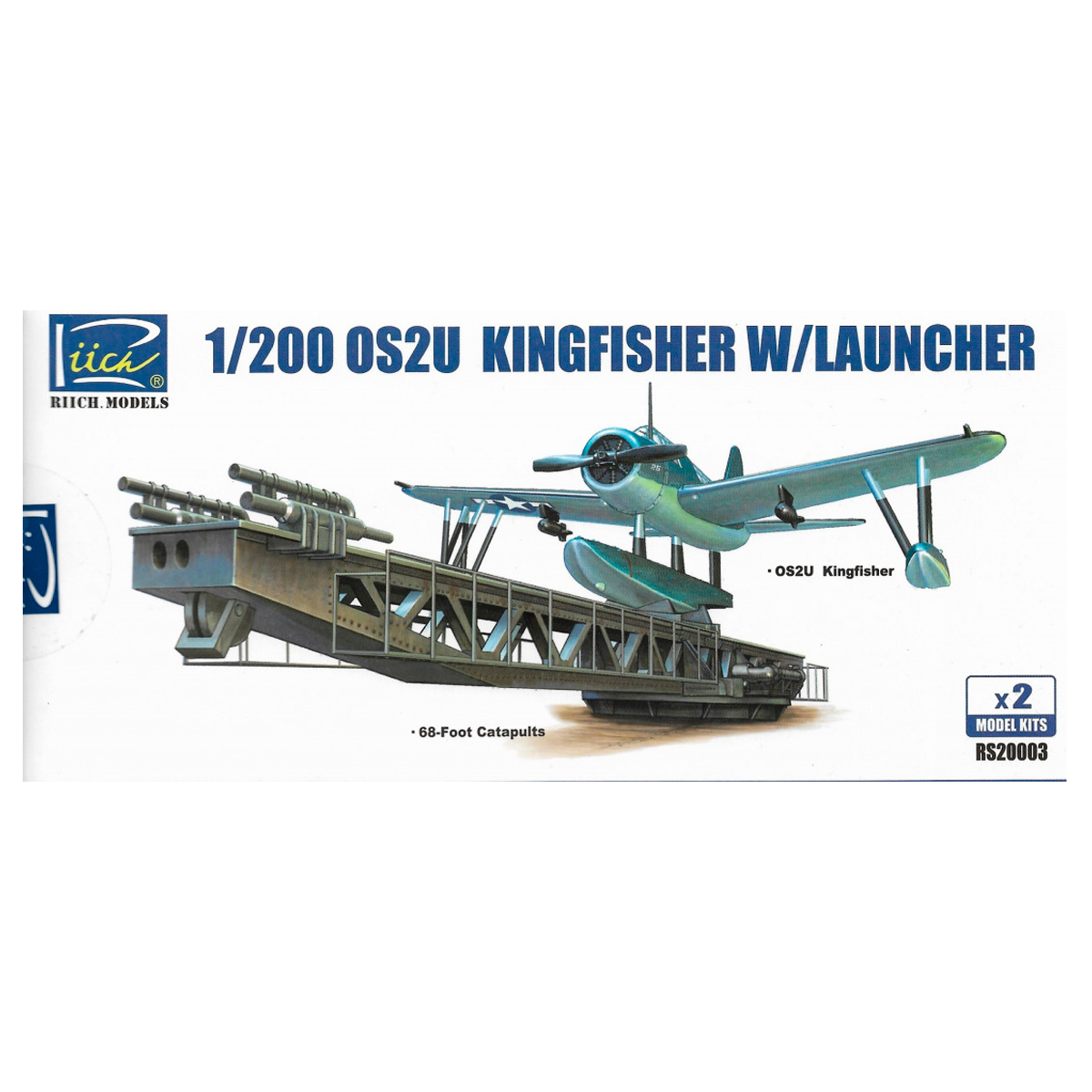 ak-interactive-os2u-3-kingfisher-con-lanciatore-kit-modellismo-scala-1-200 image 1