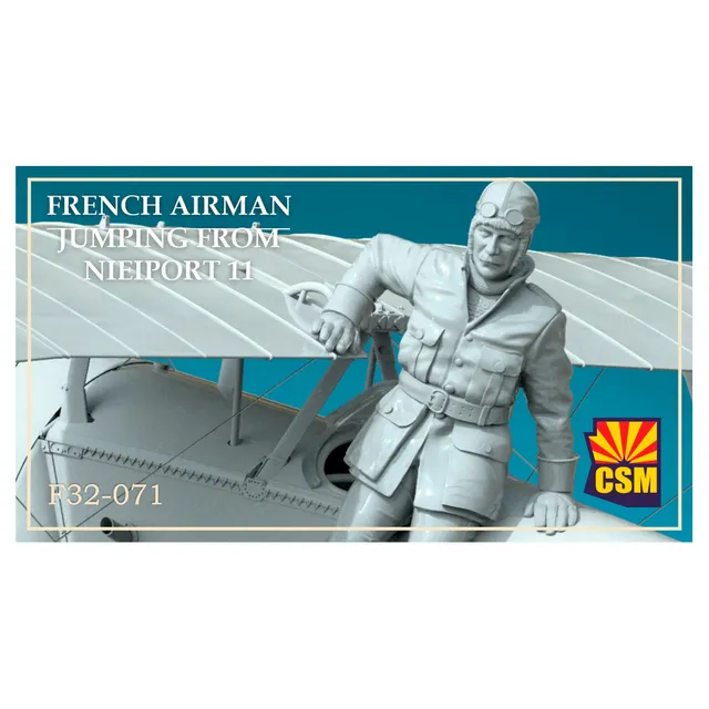 ak-interactive-french-airman-jumping-from-his-nieuport-1-32-figura image 1