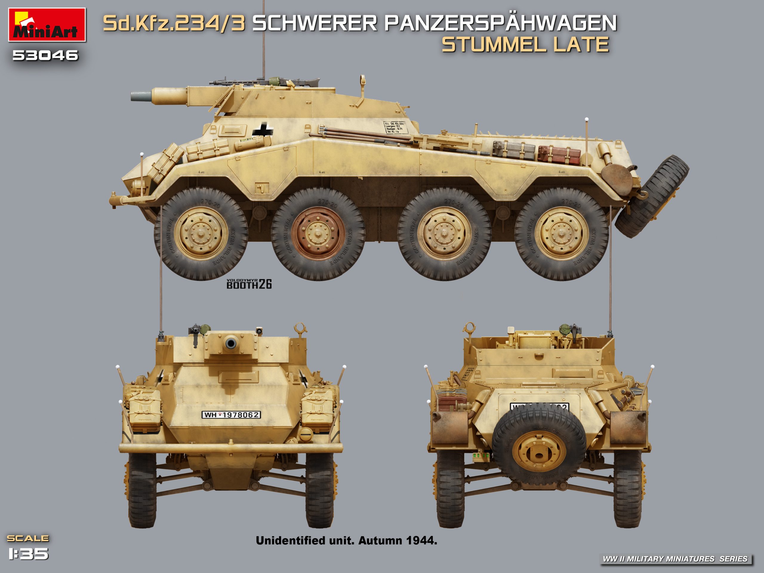 ak-interactive-1-35-sd-kfz-234-3-schwerer-panzersp-hwagen-stummel-late-kit-model image 5