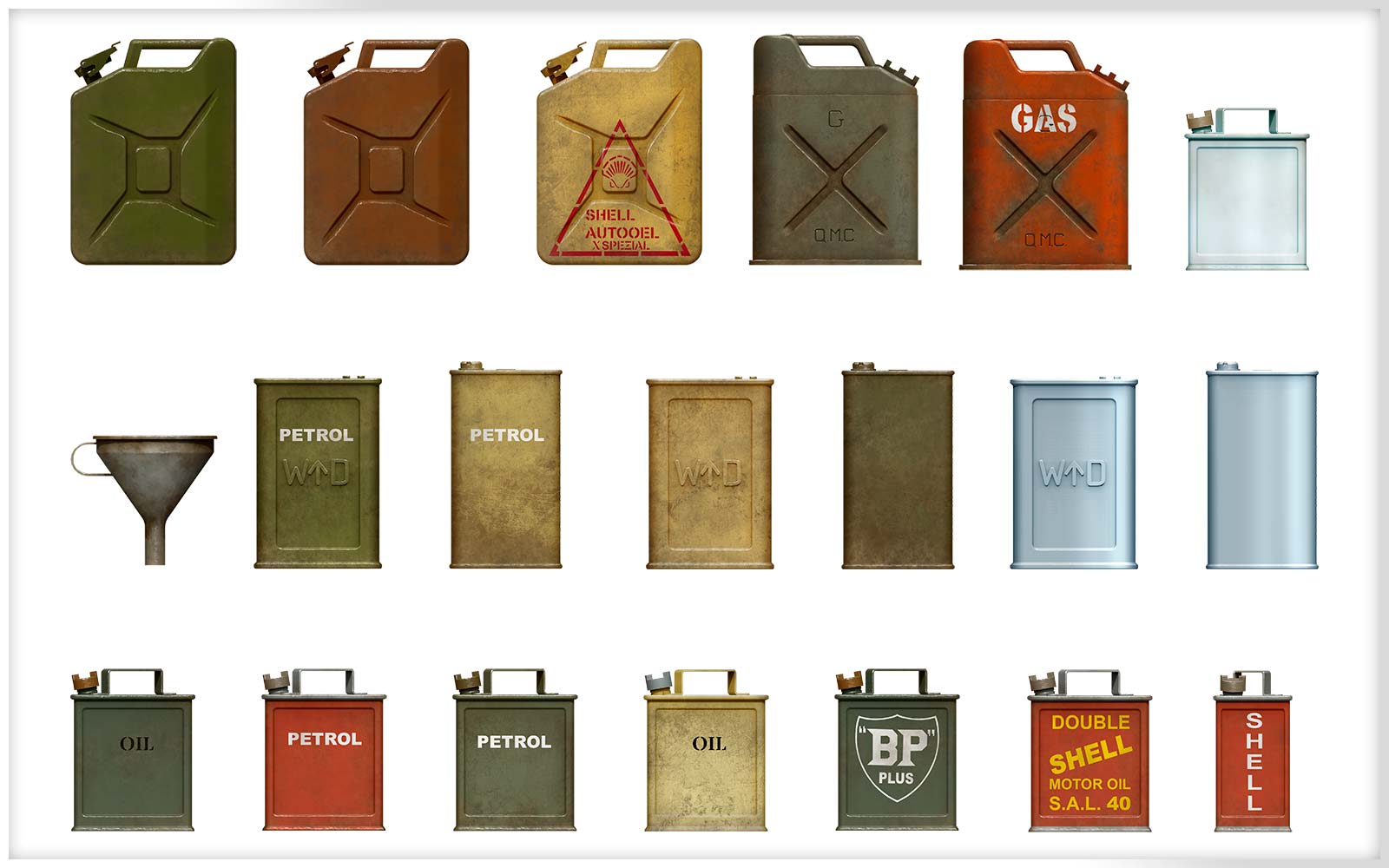 ak-interactive-1-35-allies-jerry-cans-set-ww2-set-di-taniche-alleate-della-secon image 3