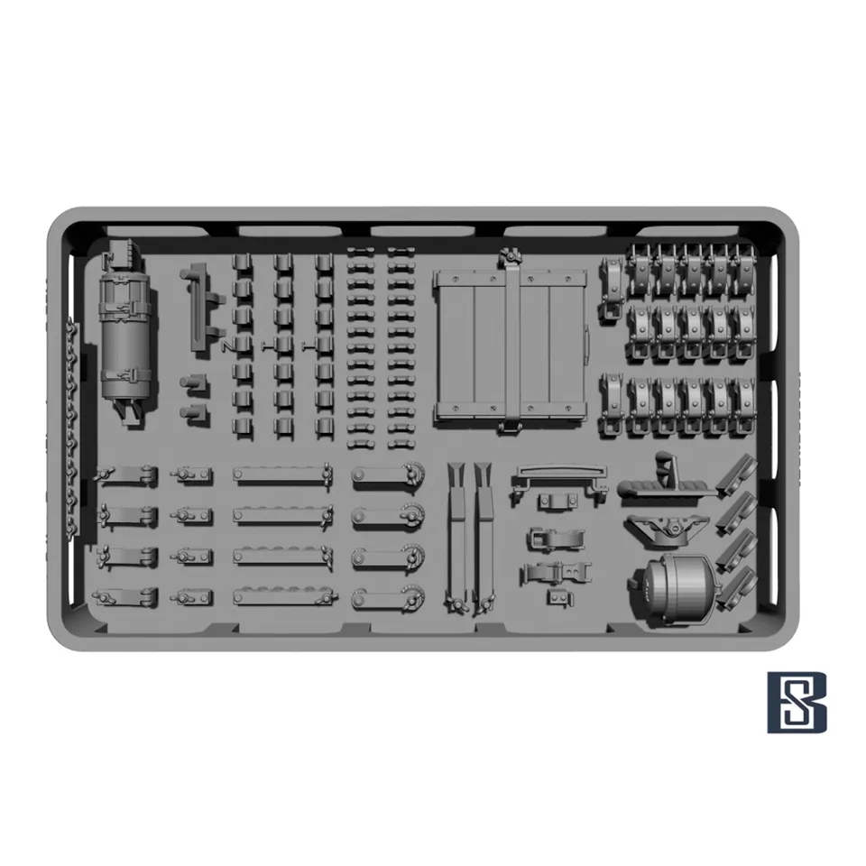 ak-interactive-set-di-dettaglio-jagdtiger-1-35-con-supporto-mitragliatrice image 1