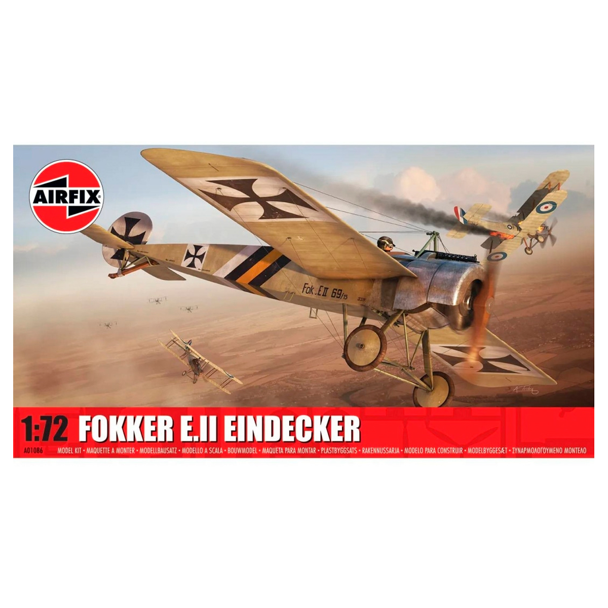 ak-interactive-1-72-fokker-e-ii-eindecker-kit-modellismo-aereo-scala-1-72 image 1