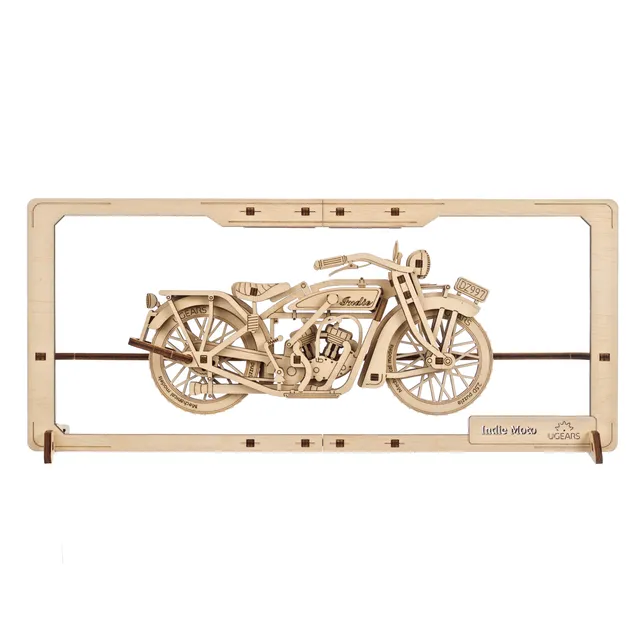 ugears-indie-moto-2-5d-puzzle-quadro-in-legno-con-parti-mobili image 1