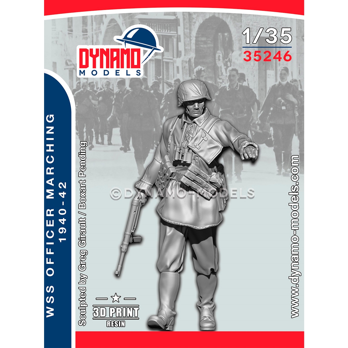 ak-interactive-1-35-german-wss-officer-marching-1940-42 image 1