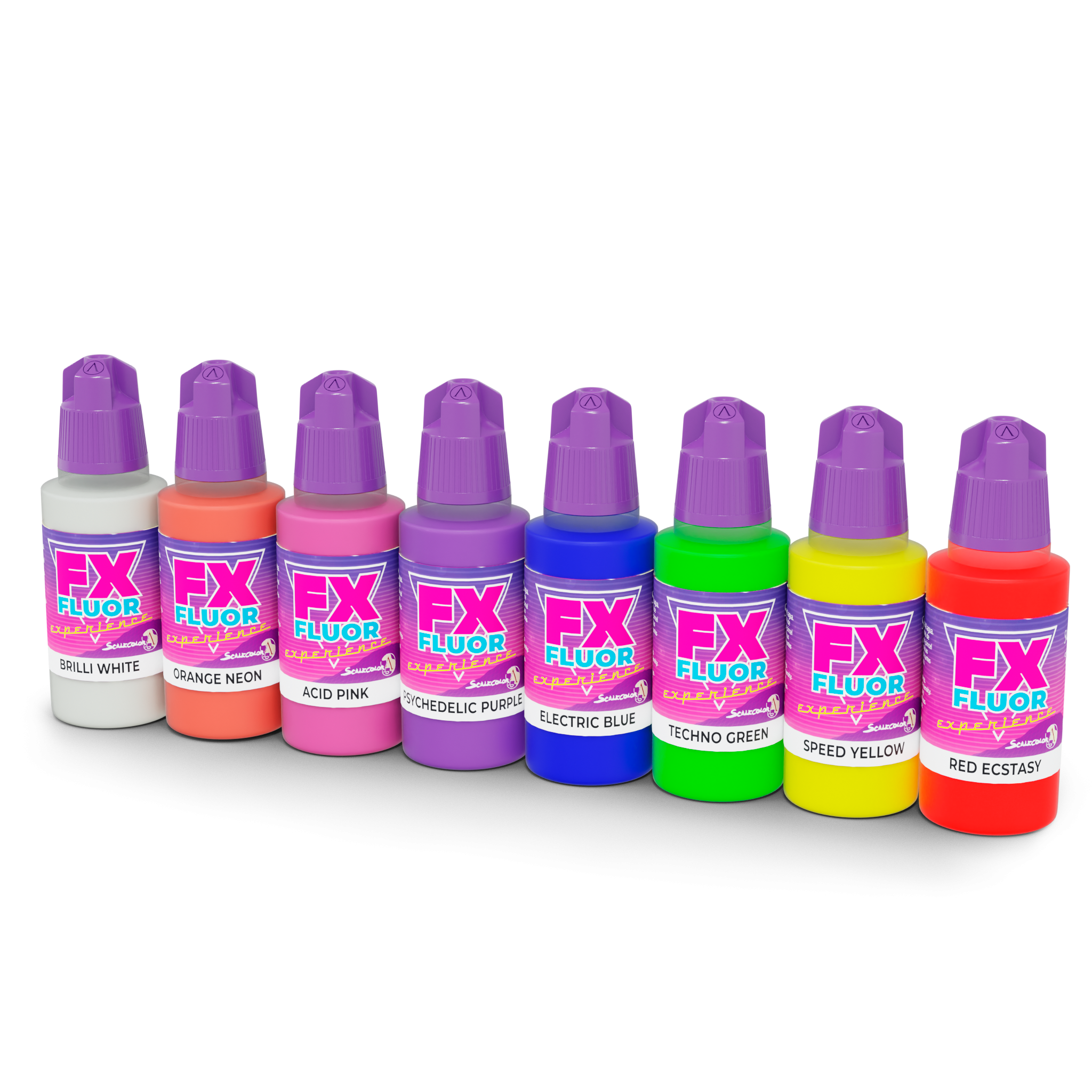 scale75-fx-fluor-experience-set-pitture-fluo-uv-per-pennello-e-aerografo image 2