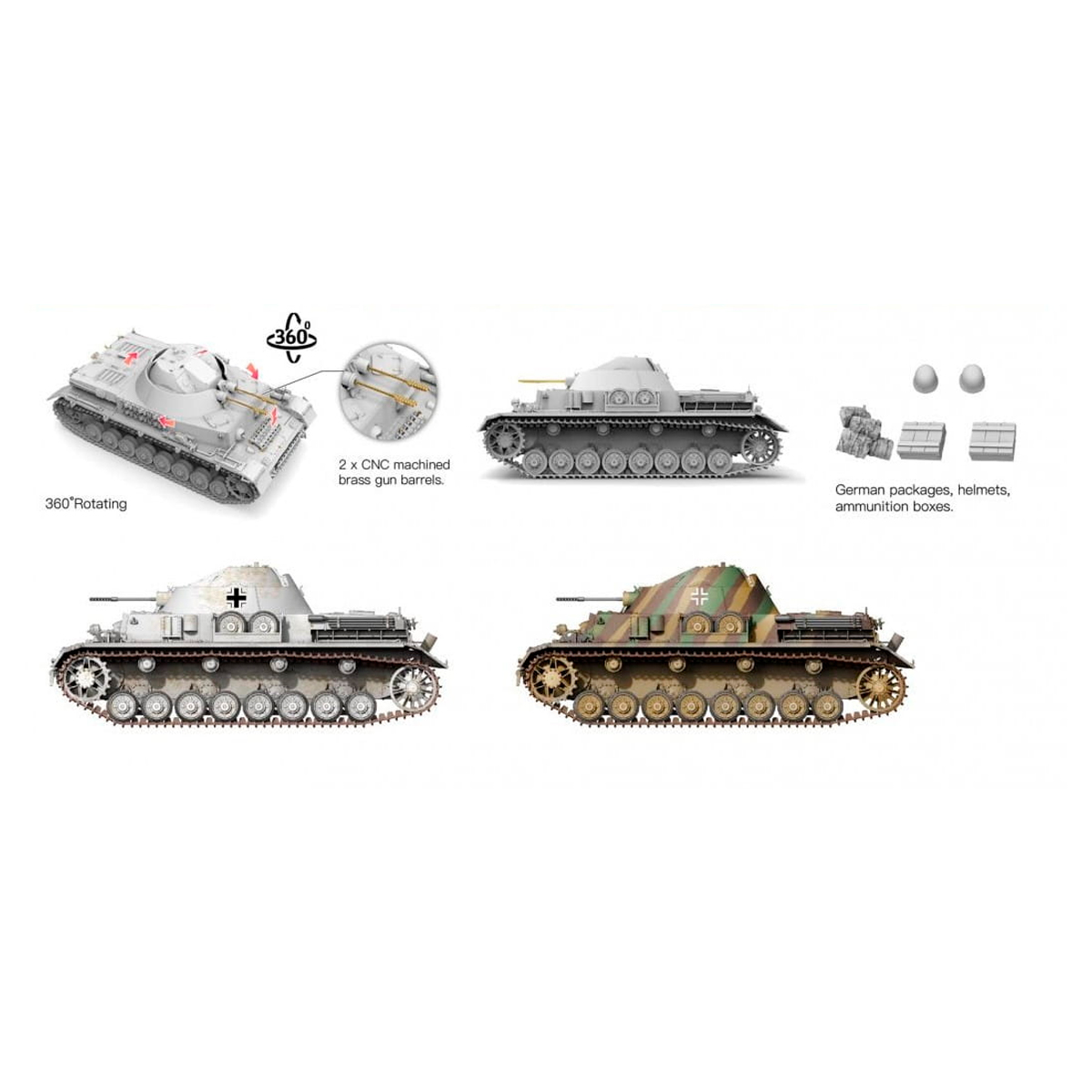 ak-interactive-1-35-kugelblitz-flak-panzer-iv-mk103-doppelflak-30mm-kit-modellis image 2