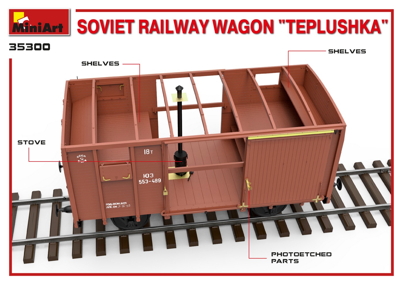 ak-interactive-1-35-soviet-railway-wagon-teplushka-kit-vagone-ferroviario image 4