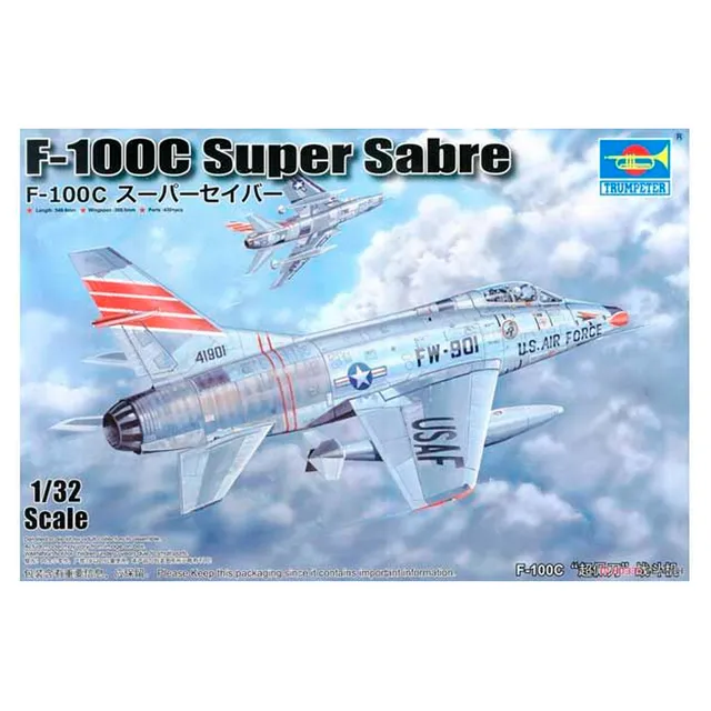 ak-interactive-1-32-f-100c-super-sabre-kit-aereo-modellismo image 1