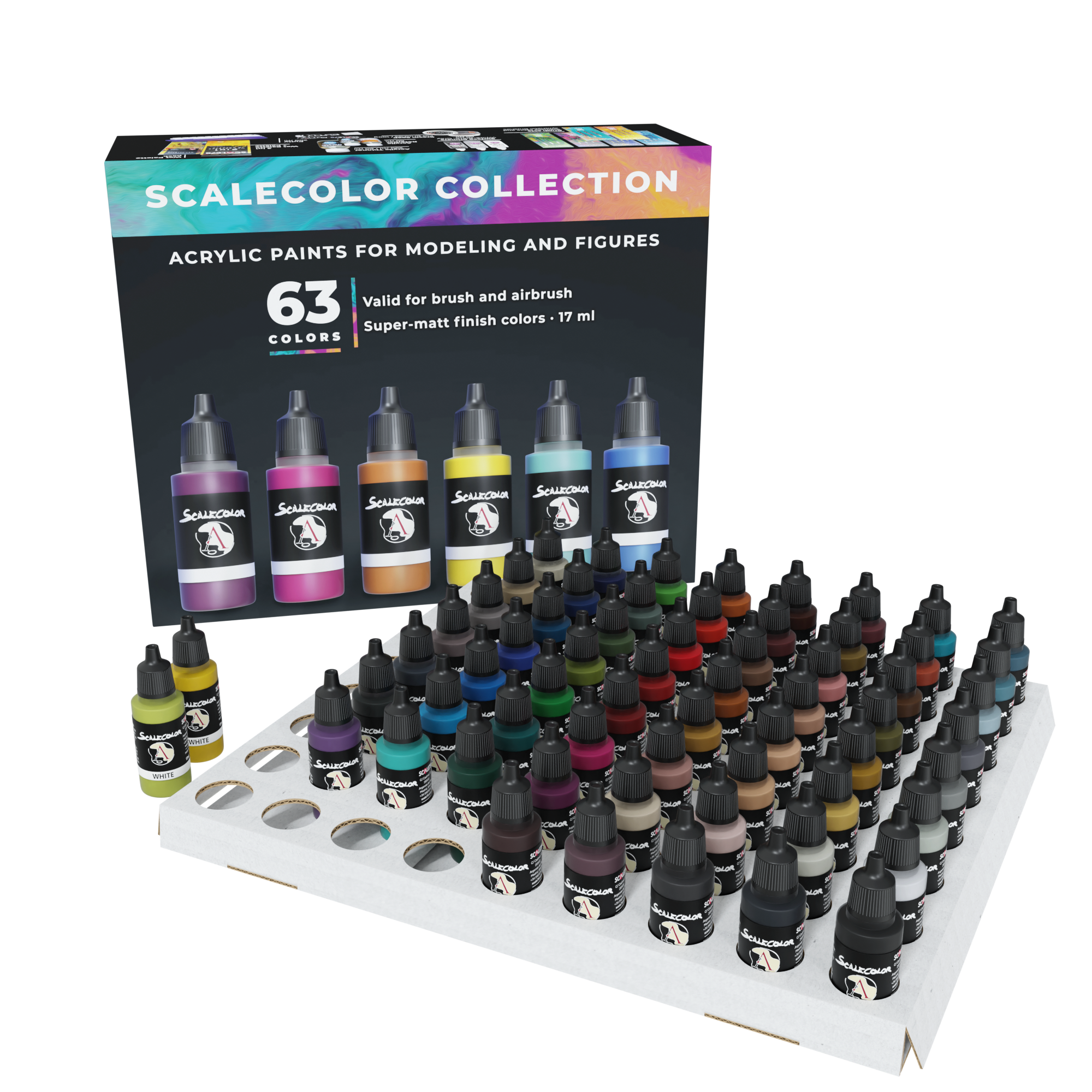 scale75-scalecolor-collection-set-di-vernici-acriliche-per-miniature-pincel-e-ae image 1