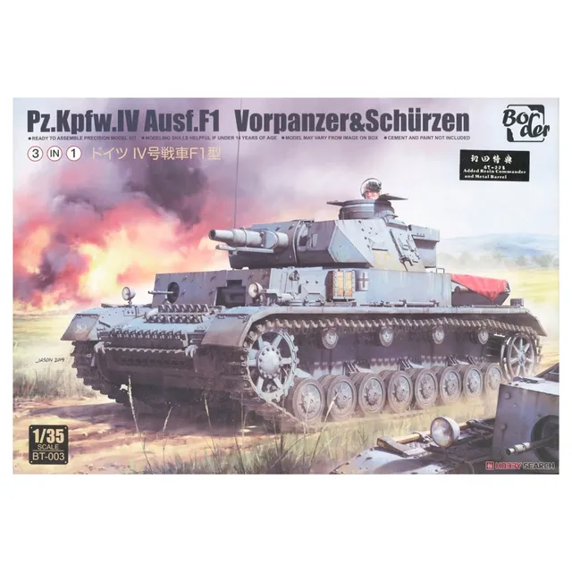 ak-interactive-1-35-pz-kpfw-iv-ausf-f1-vorpanzer-sch-rzen-3-in-1 image 1