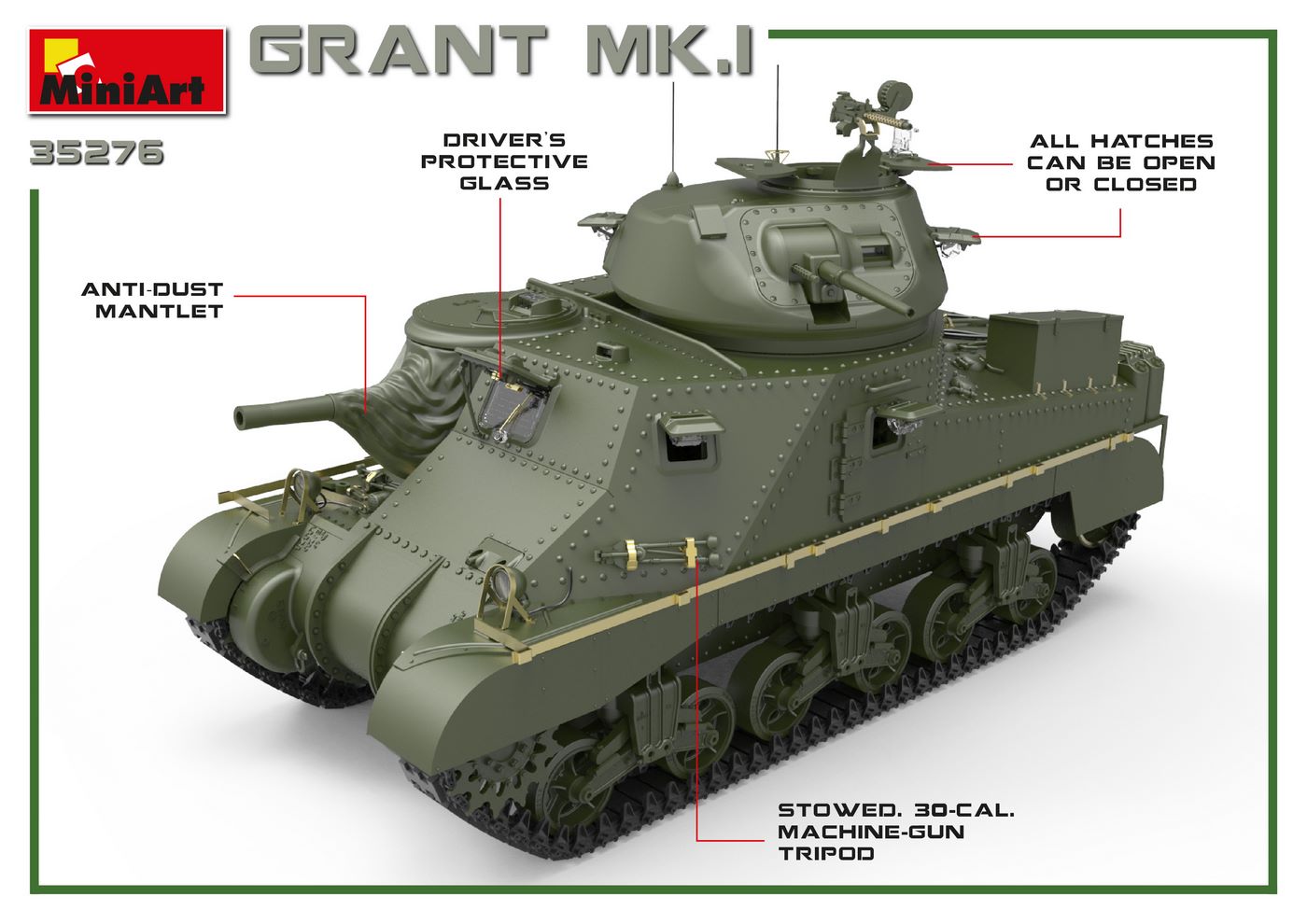 ak-interactive-1-35-grant-mk-i-kit-modellismo-carro-armato-inglese-da-costruire- image 4