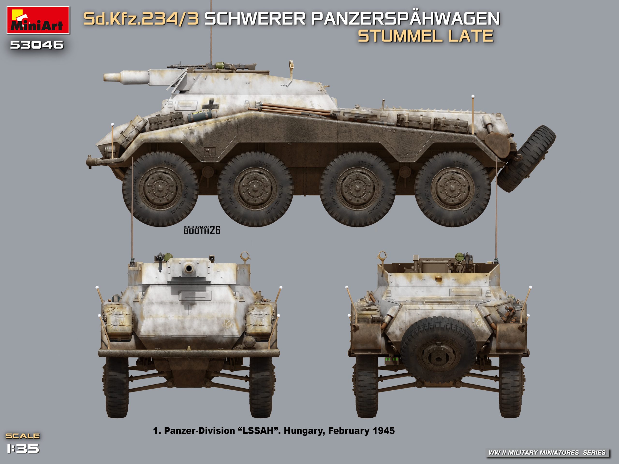 ak-interactive-1-35-sd-kfz-234-3-schwerer-panzersp-hwagen-stummel-late-kit-model image 3