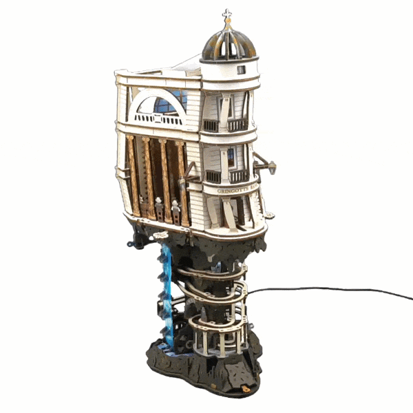 ugears-gringotts-bank-marble-run-harry-potter-pista-biglie-motorizzata-usb-c image 2