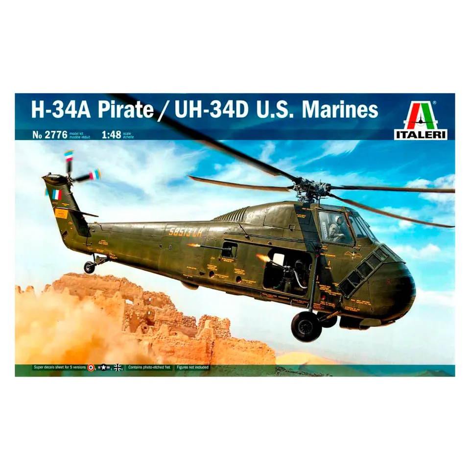 ak-interactive-1-48-h-34a-pirate-uh-34-u-s-marine-kit-elicottero image 1