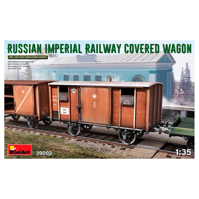 ak-interactive-1-35-russian-imperial-railway-covered-wagon-kit-di-modellismo image 1