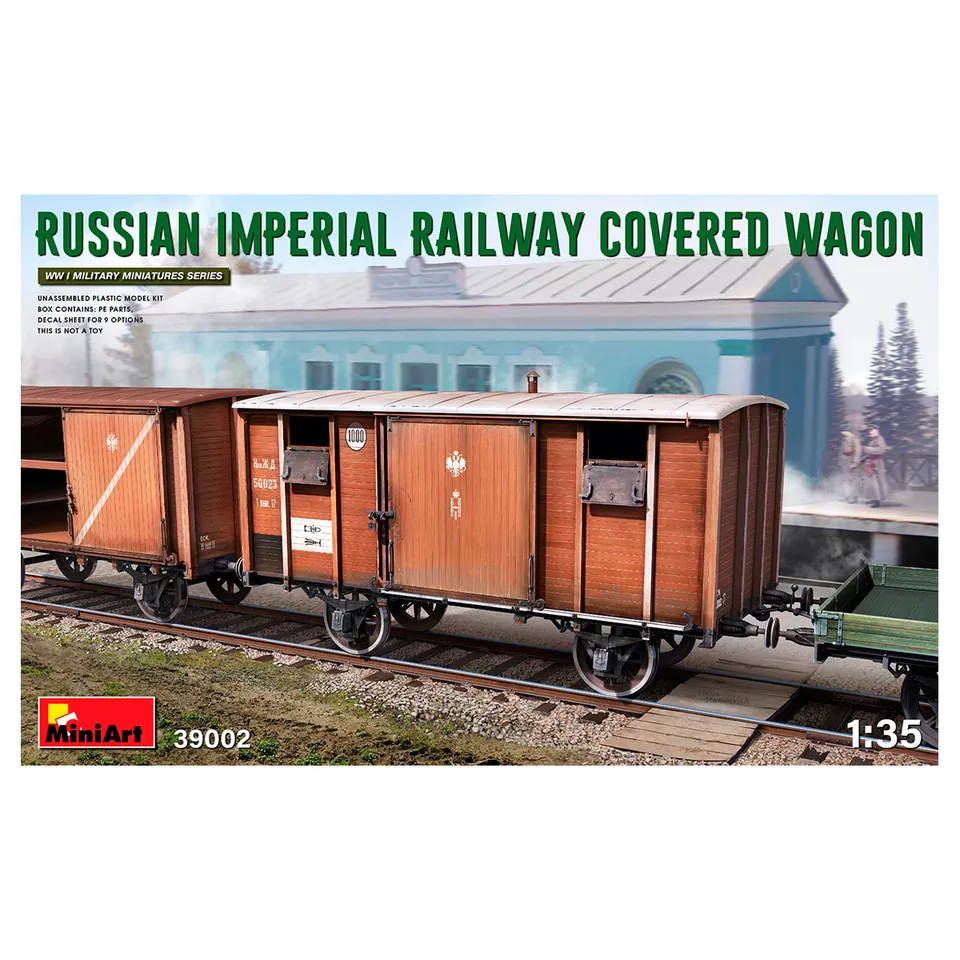 ak-interactive-1-35-russian-imperial-railway-covered-wagon-kit-di-modellismo image 1