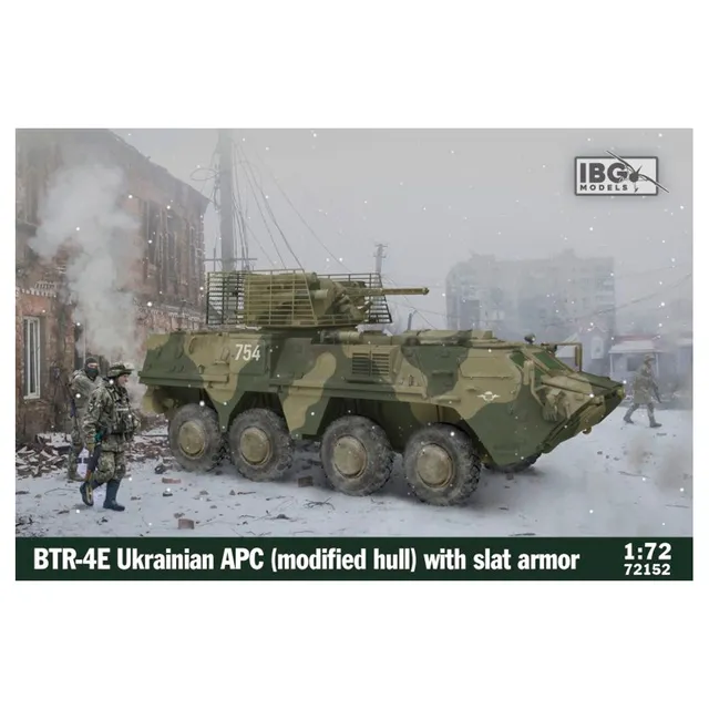 ak-interactive-btr-4e-ukrainian-apc-1-72-con-slat-armour-kit-modellismo image 1