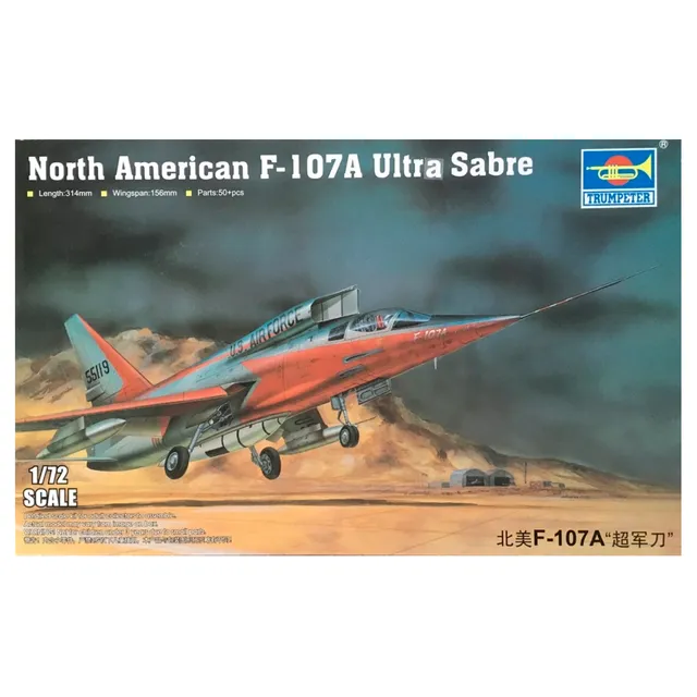 ak-interactive-1-72-north-american-f-107-a-ultra-sabre-kit-di-modellismo-aereo image 1