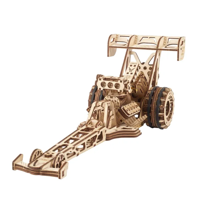ugears-top-fuel-dragster-auto-da-corsa-dragster-in-legno-da-costruire image 1