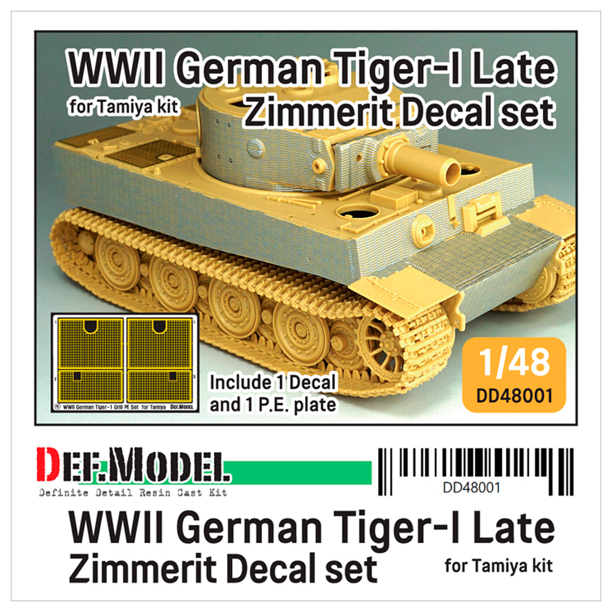 ak-interactive-wwii-tiger-1-mid-late-zimmerit-decal-set-con-grill-pe-per-1-48-ta image 1