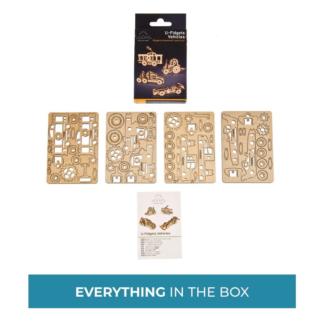 ugears-u-fidgets-vehicles-set-4-mini-veicoli-meccanici-in-legno image 5