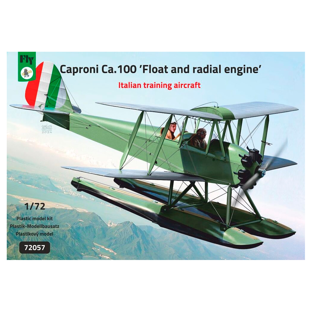 ak-interactive-1-72-caproni-ca-100-float-and-radial-engine-kit-modellismo-da-cos image 1