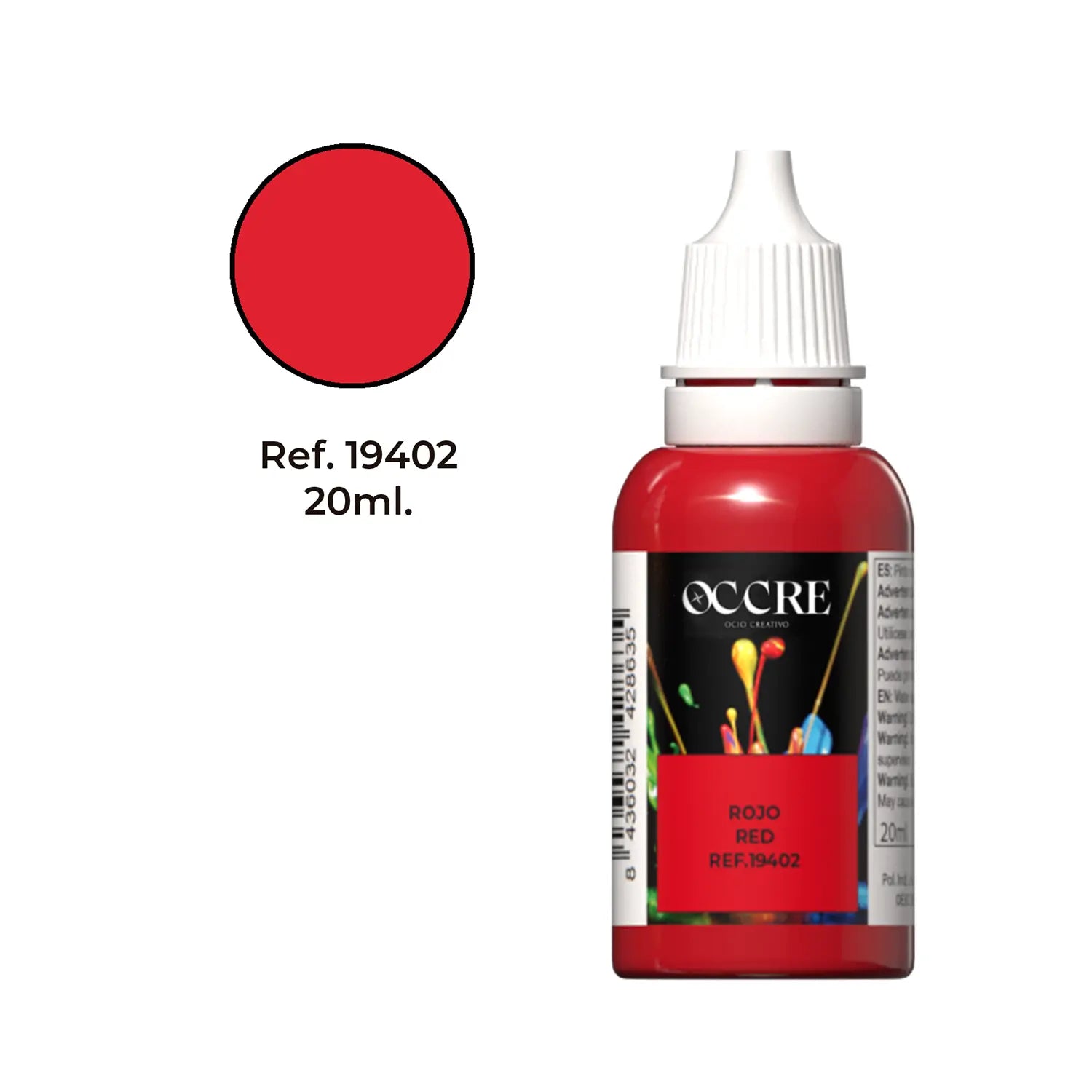 occre-vernice-acrilica-rossa-20-ml-per-modellismo image 1