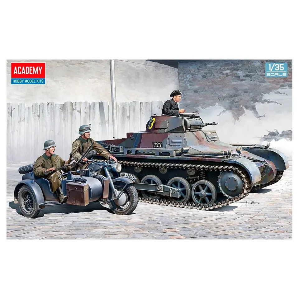 ak-interactive-panzer-i-ausf-b-motocicletta-scala-1-35-kit-da-montare image 1