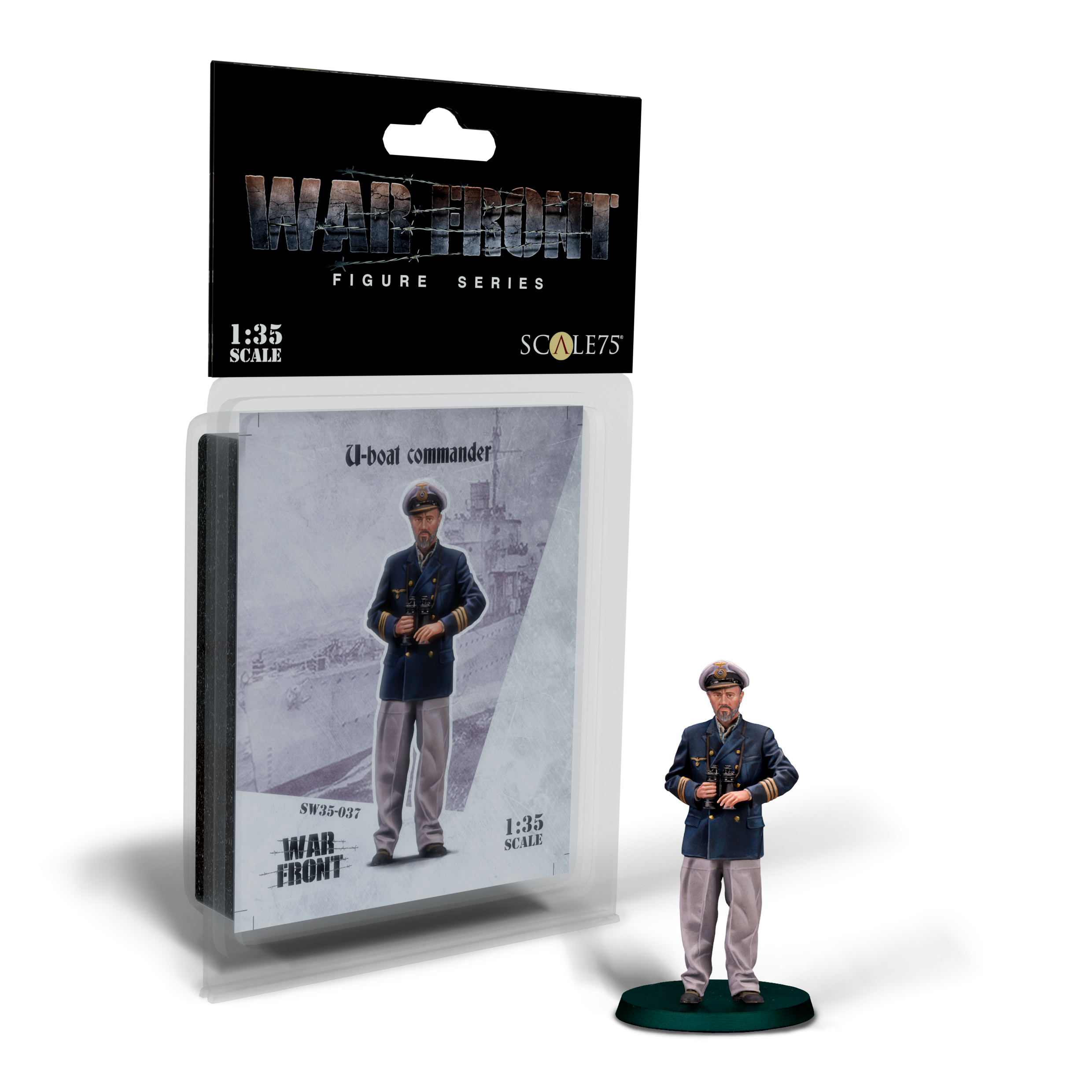scale75-warfront-u-boat-commander-figura-resina-1-35-da-montare image 1