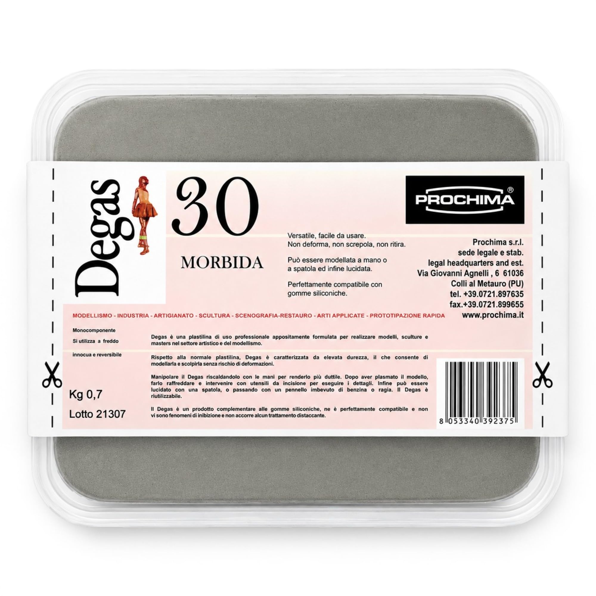 prochima-degas-90-plastilina-professionale-extra-dura-700-g image 8