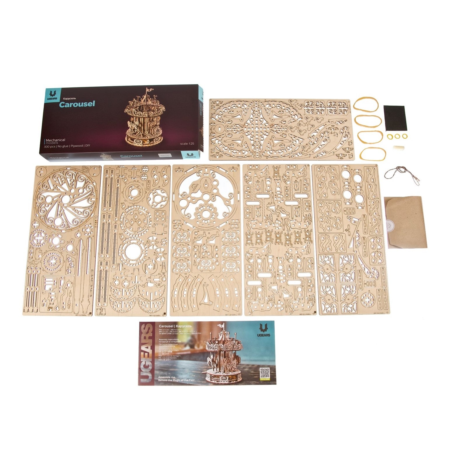 ugears-carousel-kit-modellismo-in-legno-meccanico image 6