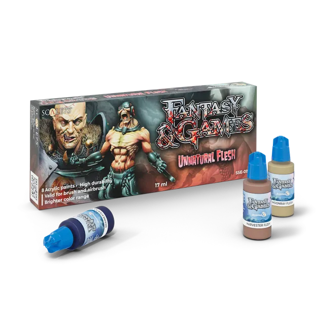 scale75-unnatural-flesh-set-colori-fantasy-games-per-miniature-wargame image 1