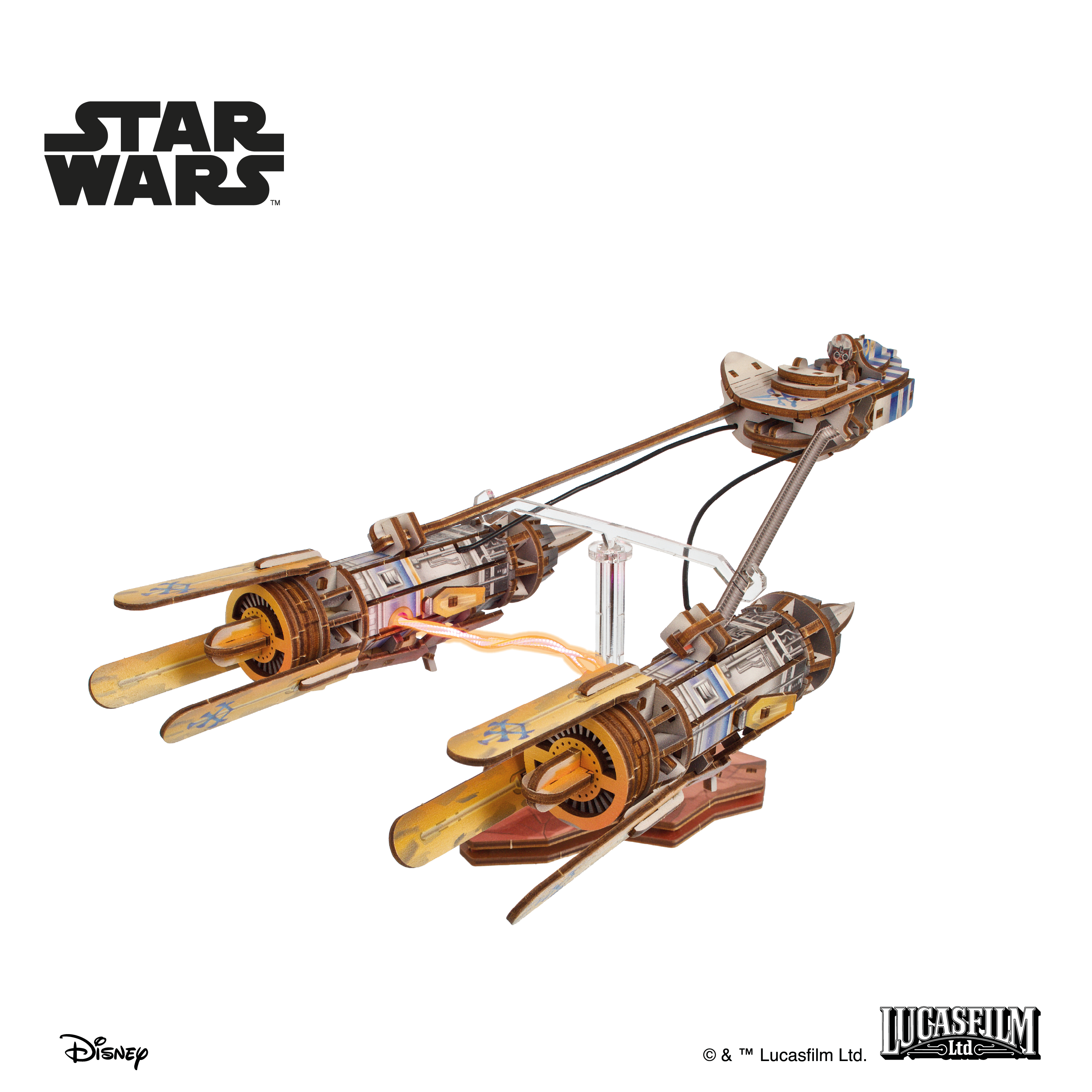 ugears-star-wars-anakin-skywalker-s-podracer-model-kit-in-legno-3d image 2