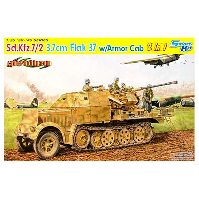 ak-interactive-1-35-sd-kfz-7-2-3-7cm-flak-37-con-cabina-corazzata-kit-modellismo image 1