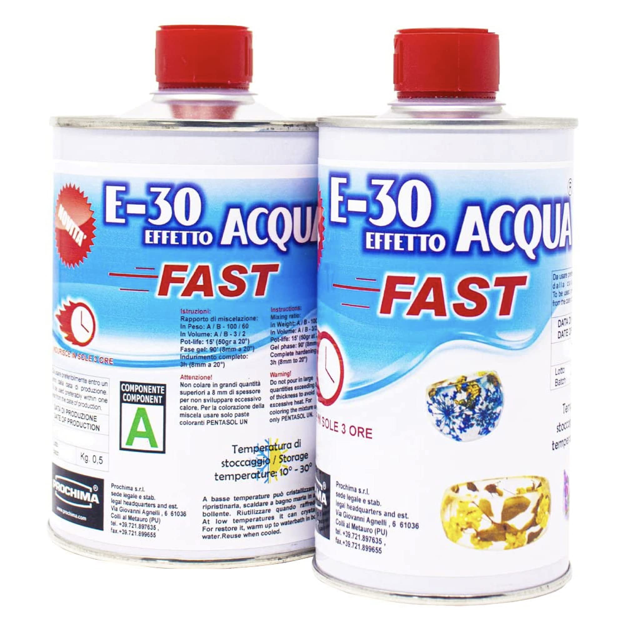 prochima-e-30-fast-resina-epossidica-trasparente-atossica-a-b-800-gr image 1