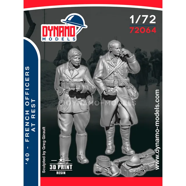 ak-interactive-1-72-1940-french-officers-at-rest-set-kit-figure-militari image 1